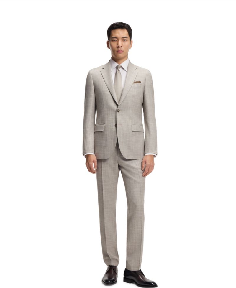 Men's Italian-Made Structured Cotton Slim-Fit Dress Shirt