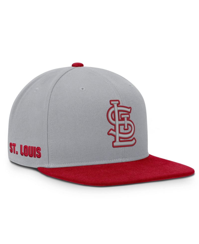 Men's Gray/Red St. Louis Cardinals Primetime Pro Dri-FIT Snapback Hat