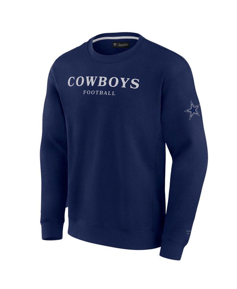 Men's and Women's Navy Dallas Cowboys Elements Unlimited Fleece Pullover Sweatshirt