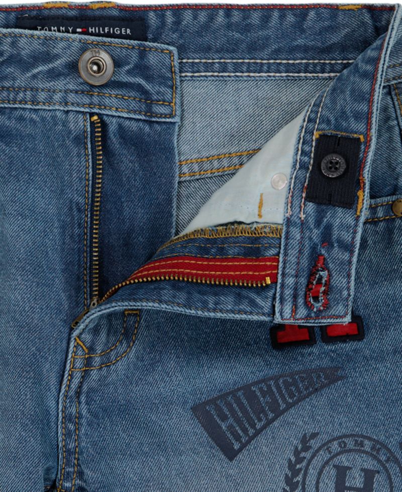 Boys' 8-20 Regular Fit Varsity Denim Shorts