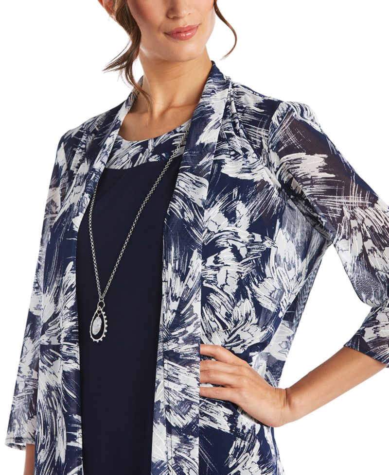 Necklace Dress & Printed Jacket