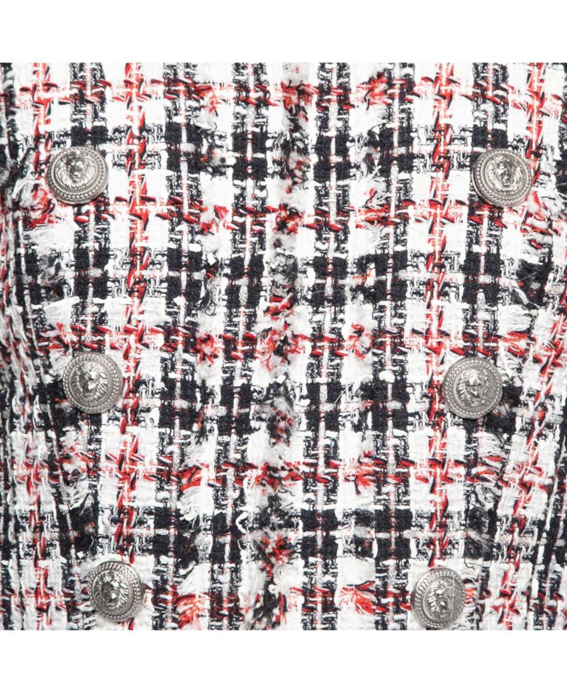 Women's Tweed Button Embellished Jacket