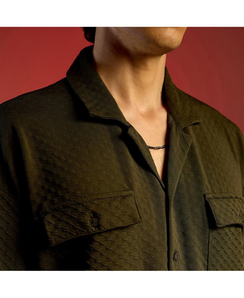Men's Cubic Utility Oversized Shirt