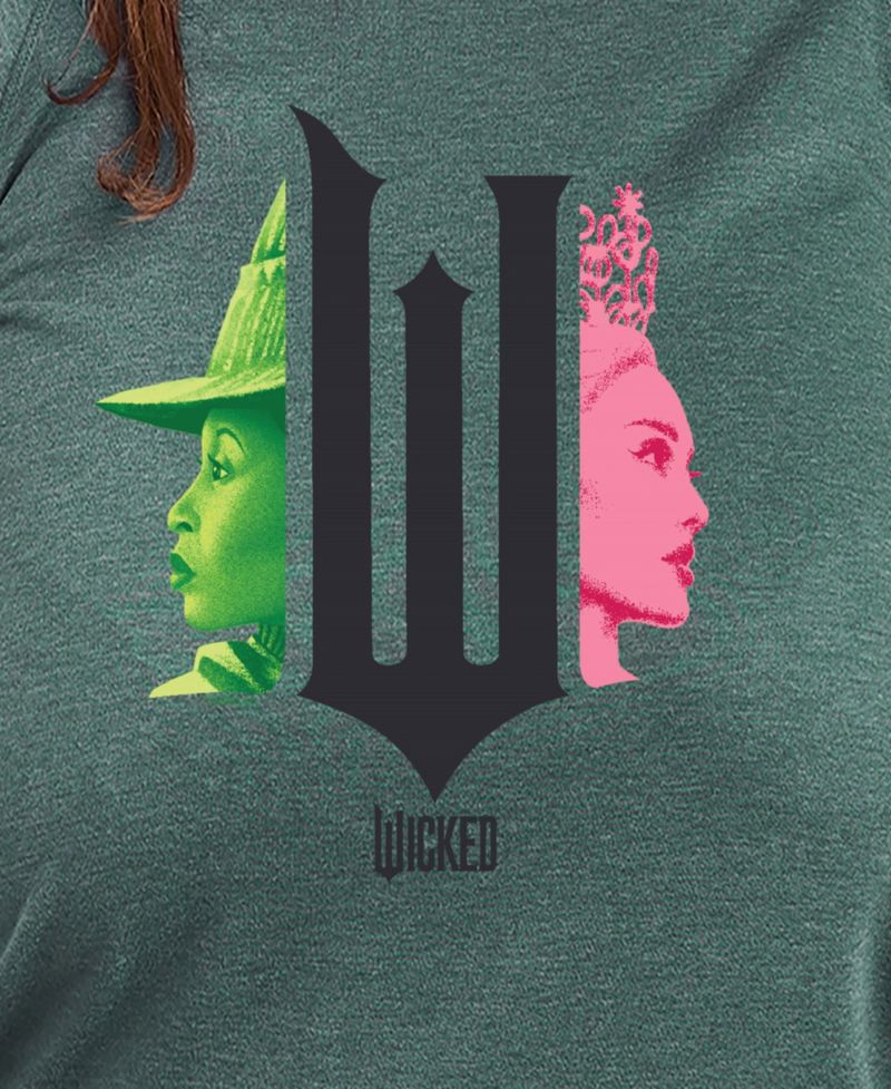 Plus Size Wicked Elphaba Glinda Graphic Pullover T-Shirt