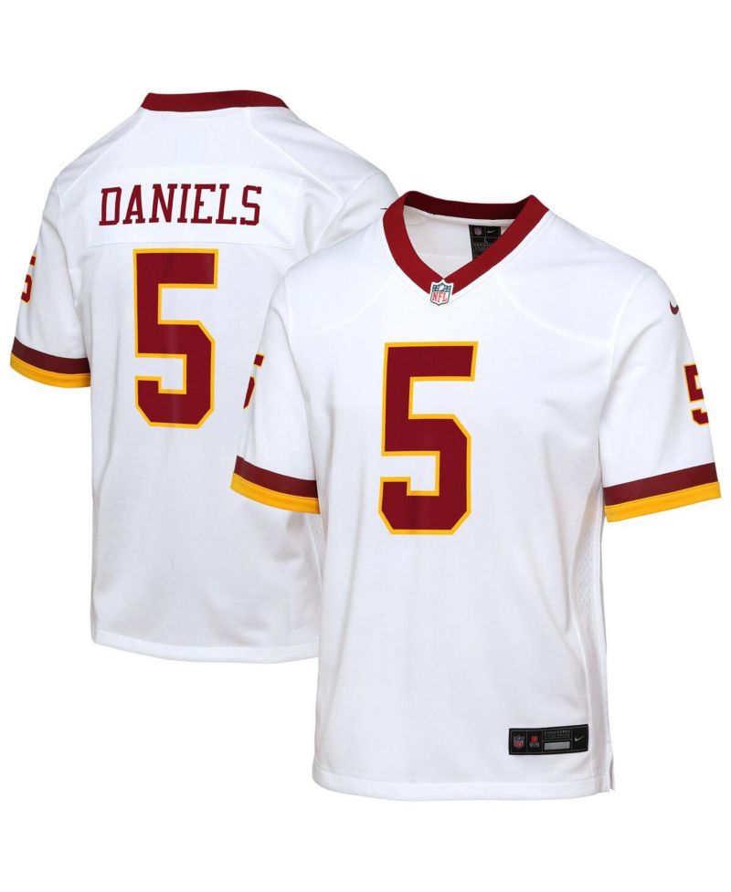 Big Boys and Girls Jayden Daniels White Washington Commanders Game Super Bowl Era Jersey