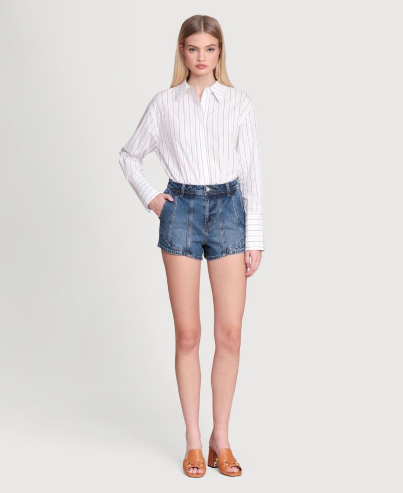 Women's High-Low-Rise Denim Shorts