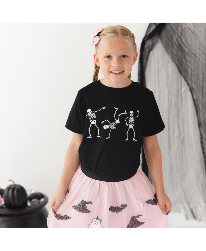 Boys' and Girls' Silly Skelly Glow in the Dark Halloween T-Shirt