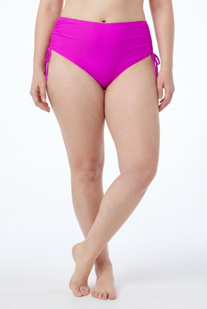 Women's Virtuoso Ruched Side Tie Tummy Control Bikini Bottom