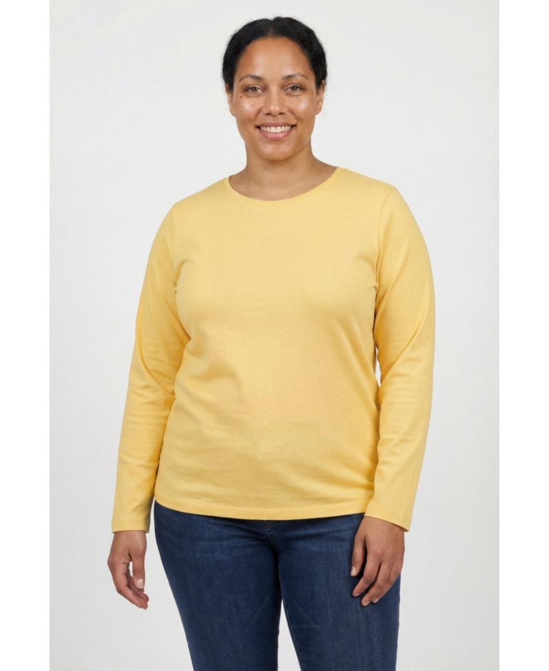Women's Plus Size Perfect Long-Sleeve Crewneck Tee