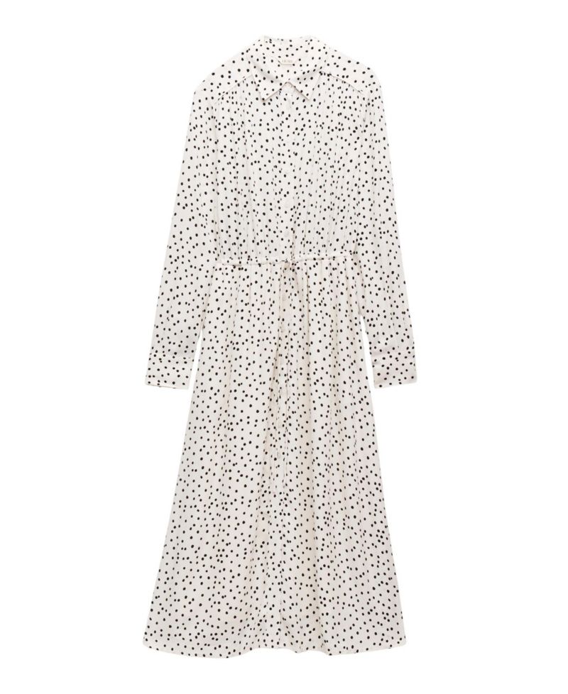 Women's Rosey Polka Dot Midi Shirt Dress