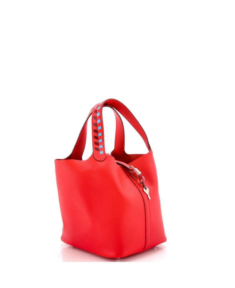 Pre-Owned Hermes MM Picotin Lock Bag Tressage Epsom