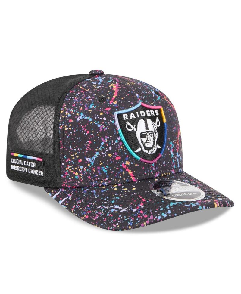 Men's Black Las Vegas Raiders 2025 NFL Crucial Catch 9SEVENTY Adjustable Hat