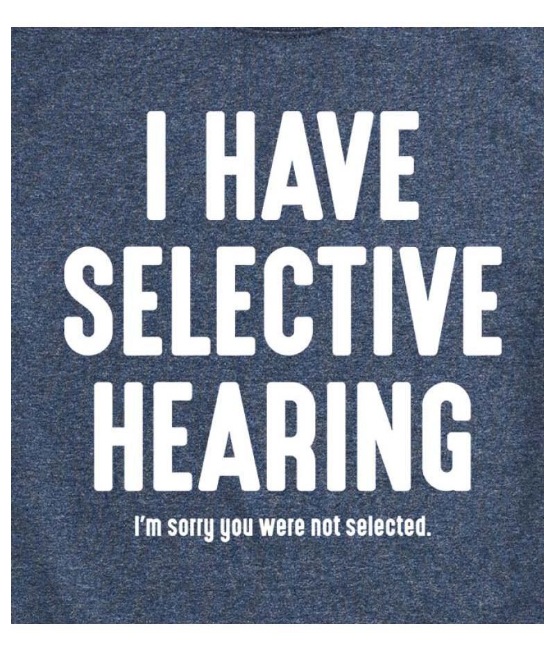 Hybrid Apparel Selective Hearing Men's Short Sleeve Tee