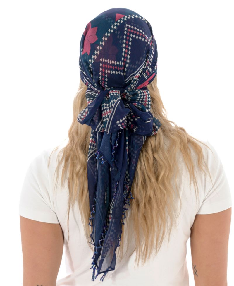 Satin Abstract Square Scarf