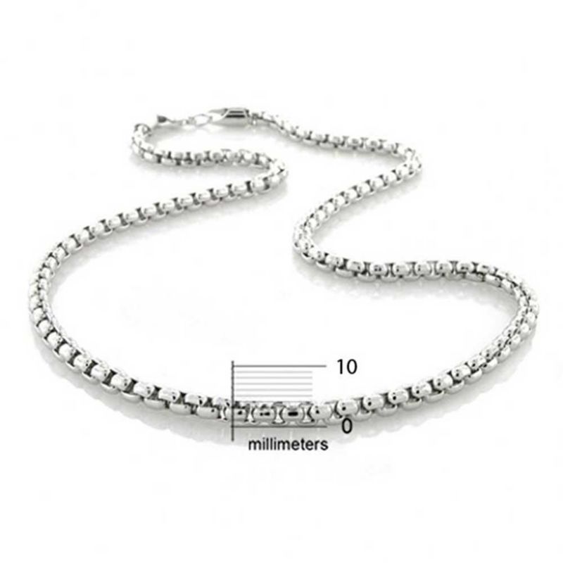 Heavy Solid 5MM Thick .925 Sterling Silver Box Link Chain Necklace 24"
