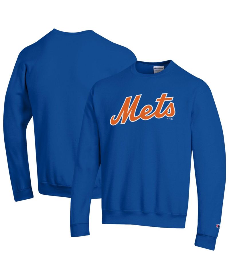 Men's New York Mets Powerblend Wordmark Crewneck Sweatshirt