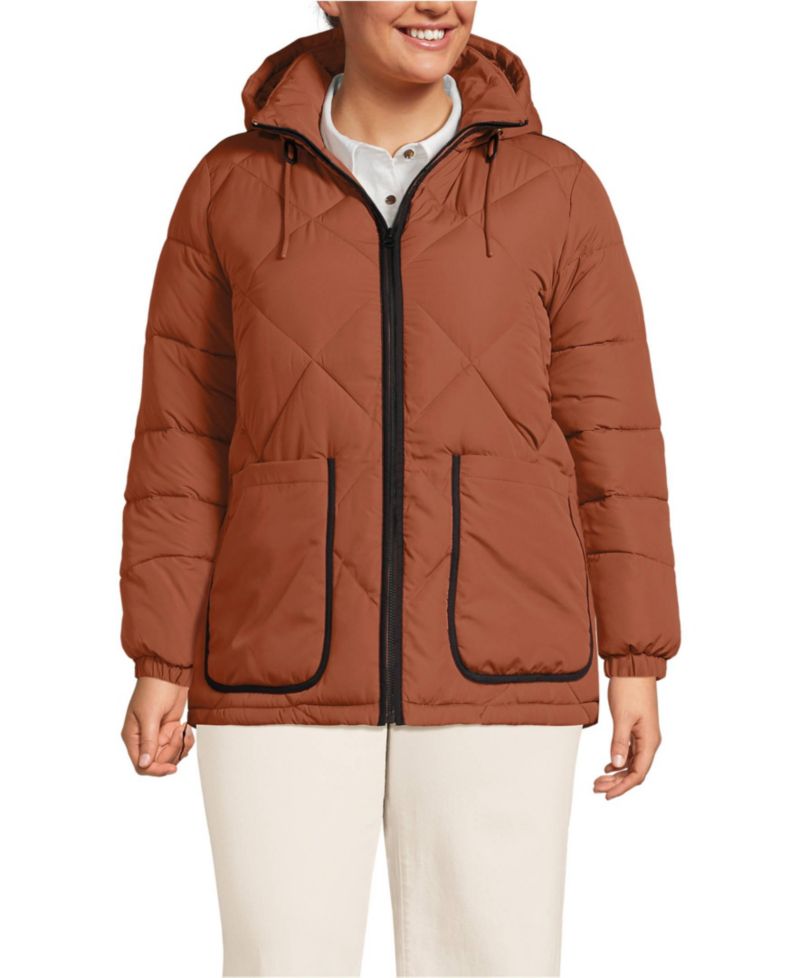 Plus Size FeatherFree Insulated Diamond Quilted Jacket