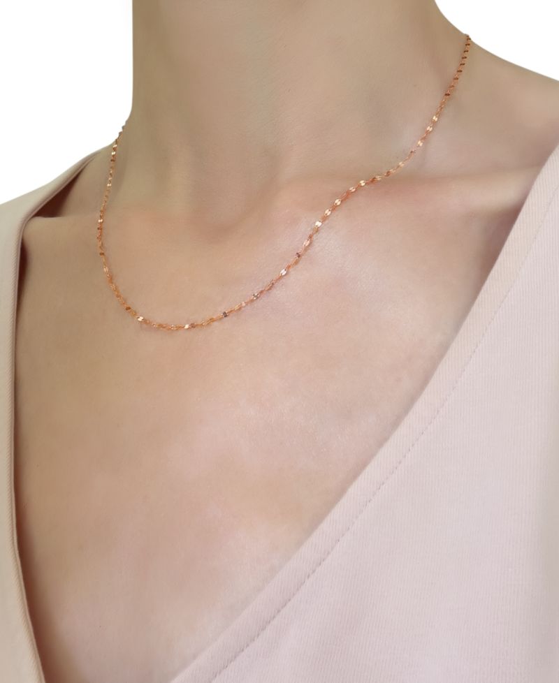 Mirror Link Chain Collection (1-1/2mm) in 14k Yellow, White and Rose Gold