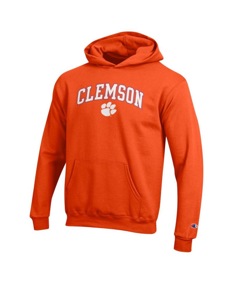 Big Boys and Girls Orange Clemson Tigers Campus Pullover Hoodie
