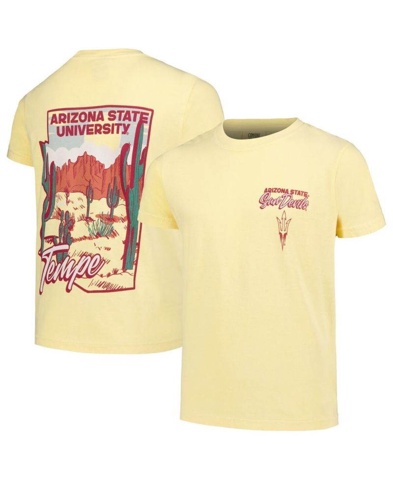 Big Boys and Girls Gold Arizona State Sun Devils Hyperlocal Comfort Colors T-Shirt