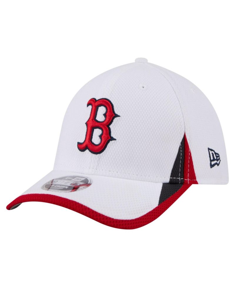 Men's White Boston Red Sox Cut n Sew 39THIRTY Flex Hat