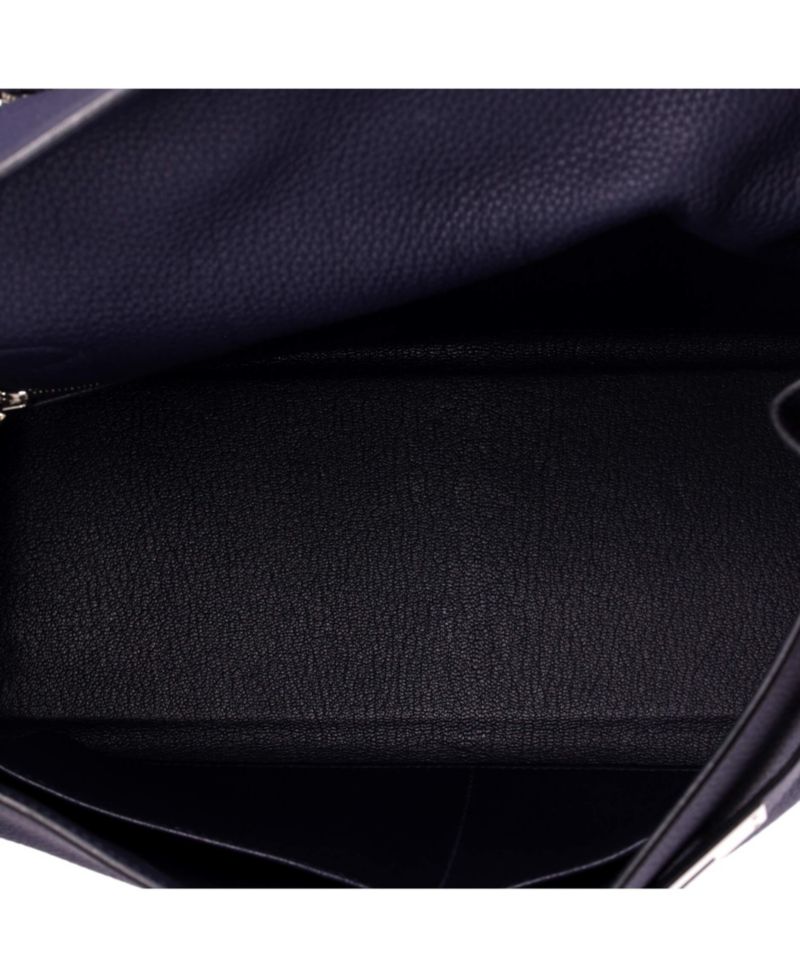 Kelly 32 Handbag Blue Togo with Palladium Hardware