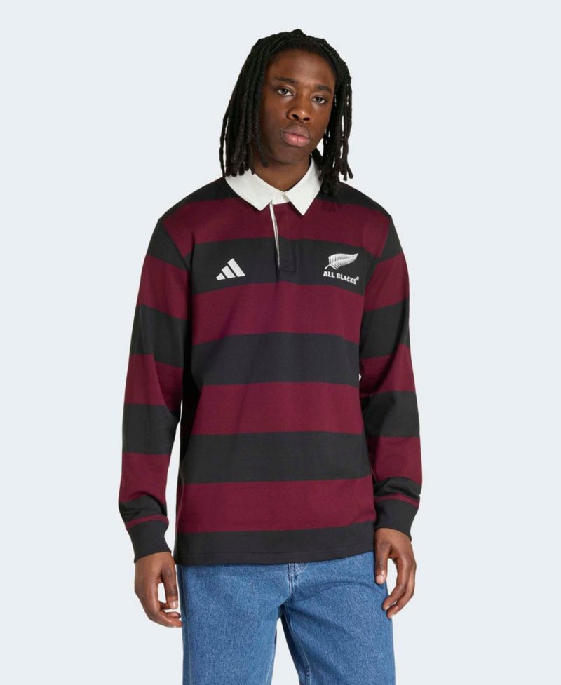 Men's Maroon/Black All Blacks Heritage Long Sleeve Polo Shirt