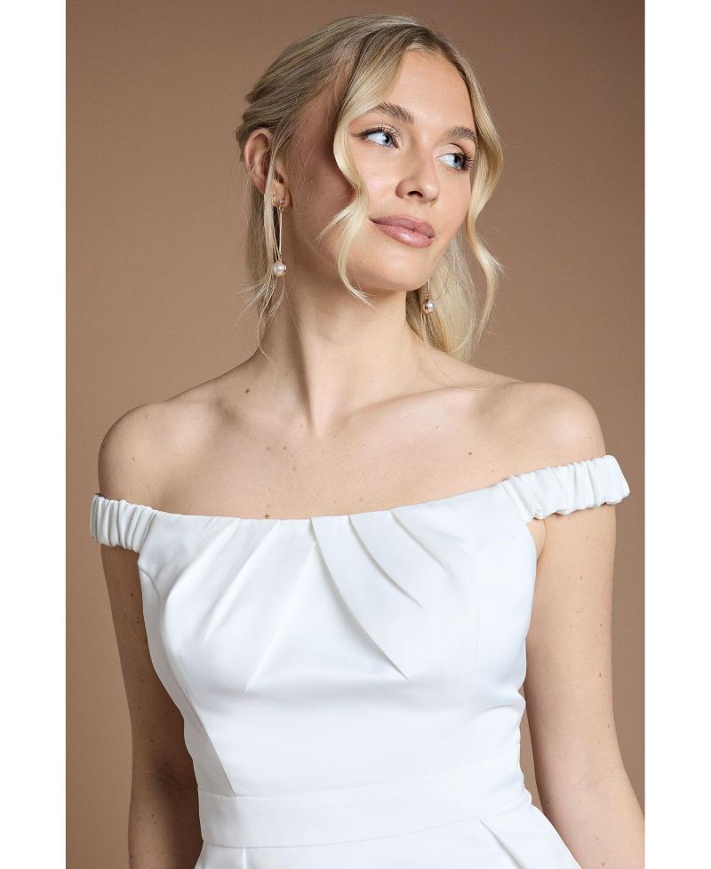 Women's Bardot Bridal Mini Dress