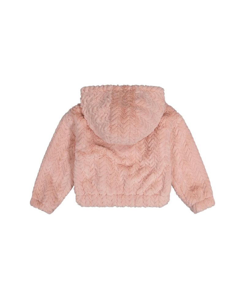 Little and Big Girl's (6-14) Faux Fur Hooded Cardigan