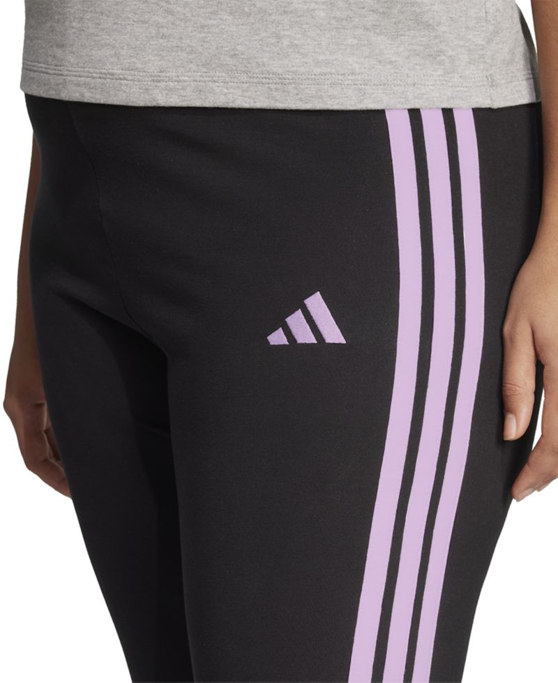 Plus Size Essentials 3-Stripes Cotton Leggings