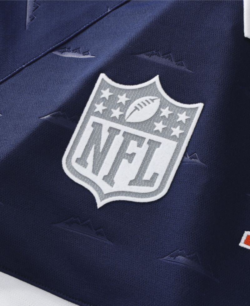Big Boys and Girls Navy Denver Broncos Football x Football Collared Fan Jersey