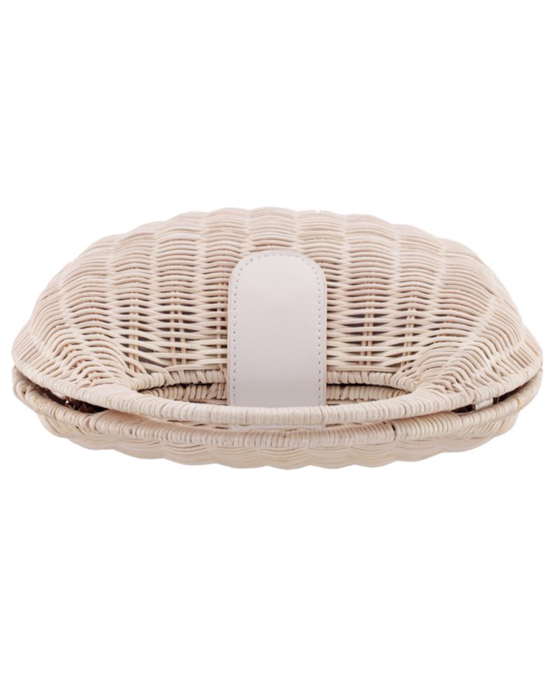 Kava Rounded Rattan Small Satchel Handbag