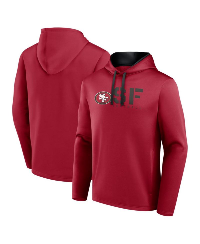 Men's Scarlet San Francisco 49ers Head Start Pullover Hoodie