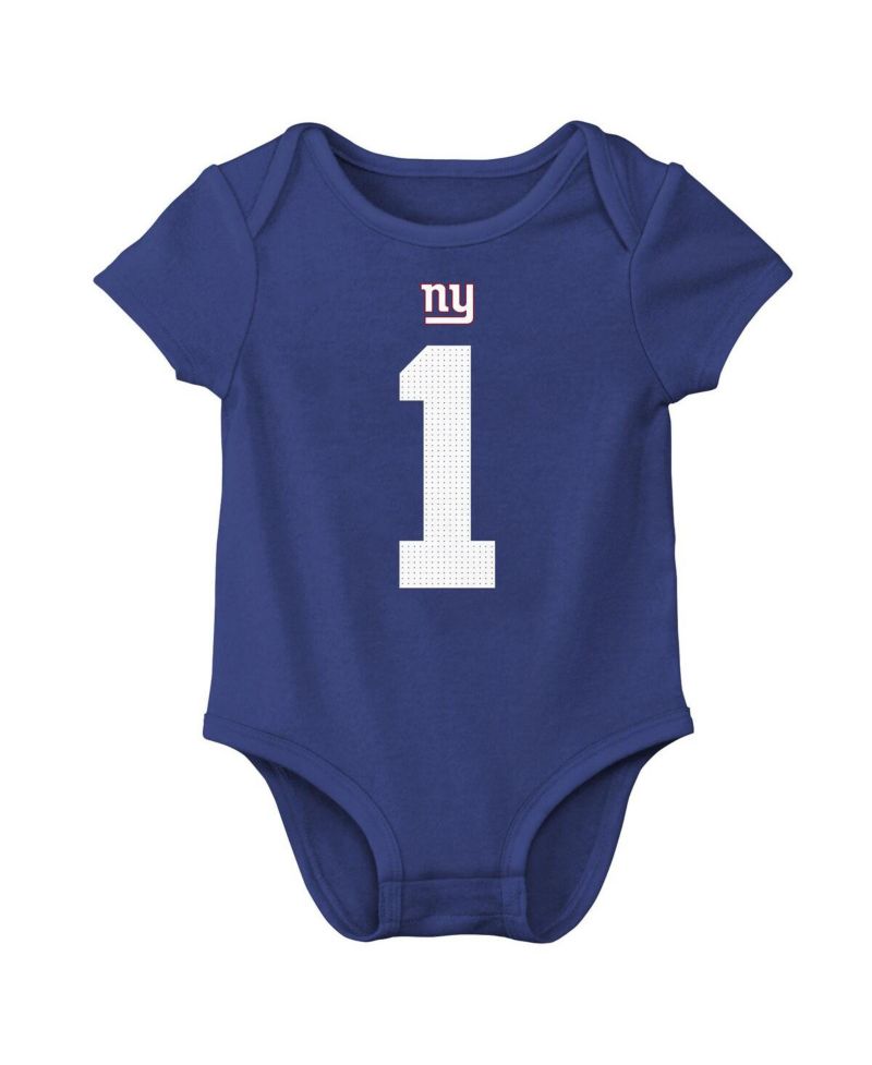Baby Boys and Girls Malik Nabers Royal New York Giants Player Name & Number Bodysuit