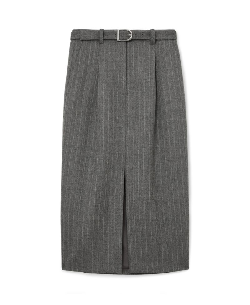 Women's Astrid High-Waisted Pleated Wool Skirt