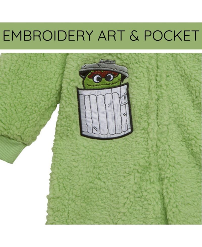 Baby Boys (0-12M) Cozy Sherpa Zip Up Cosplay Costume Coverall