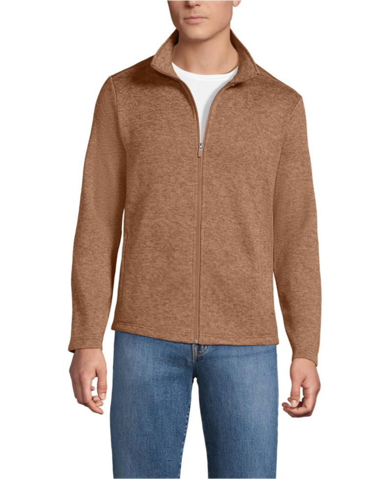 Men's Sweater Fleece Zip Front Jacket