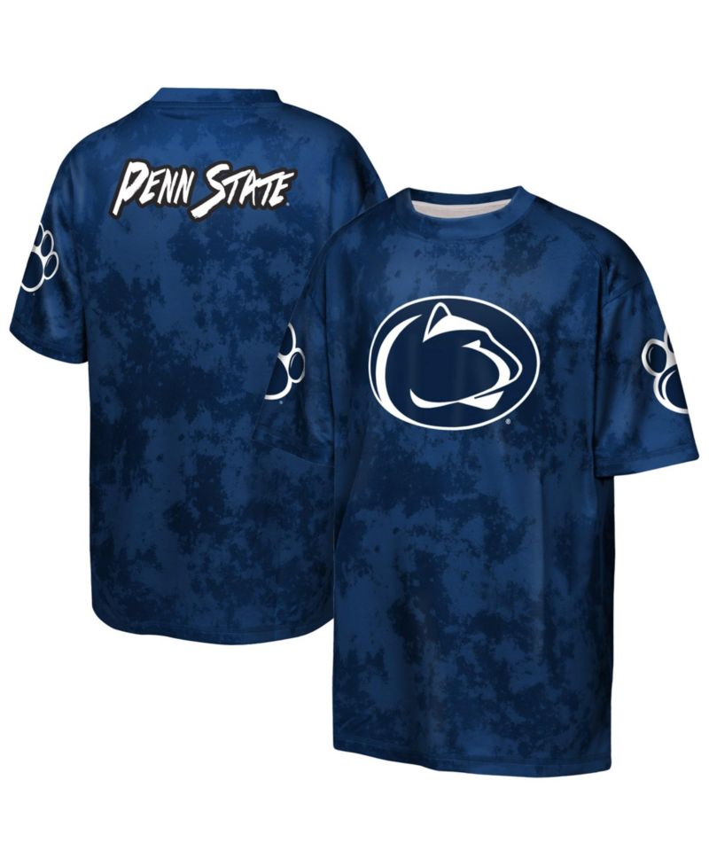 Big Boys and Girls Navy Penn State Nittany Lions Off-Side Sublimated T-Shirt