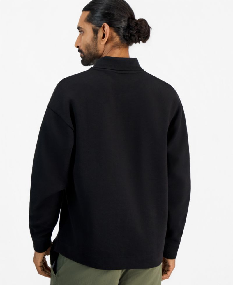 HUGO by Men's Dabins Long-Sleeve Textured Interlock Fabric Polo