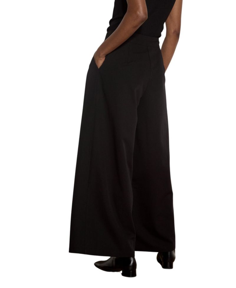Women's Wide-Leg Pleated High-Rise Trousers