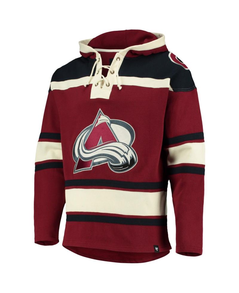 Men's Burgundy Colorado Avalanche Superior Lacer Pullover Hoodie