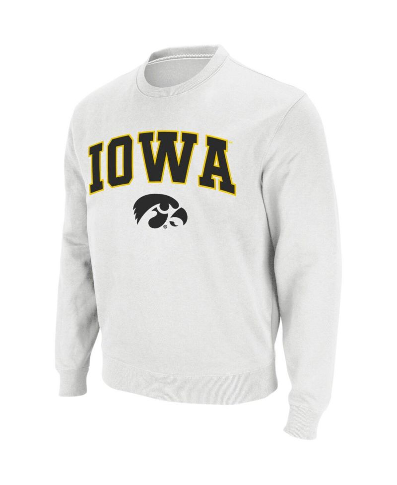 Men's Iowa Hawkeyes Arch and Logo Crew Neck Sweatshirt