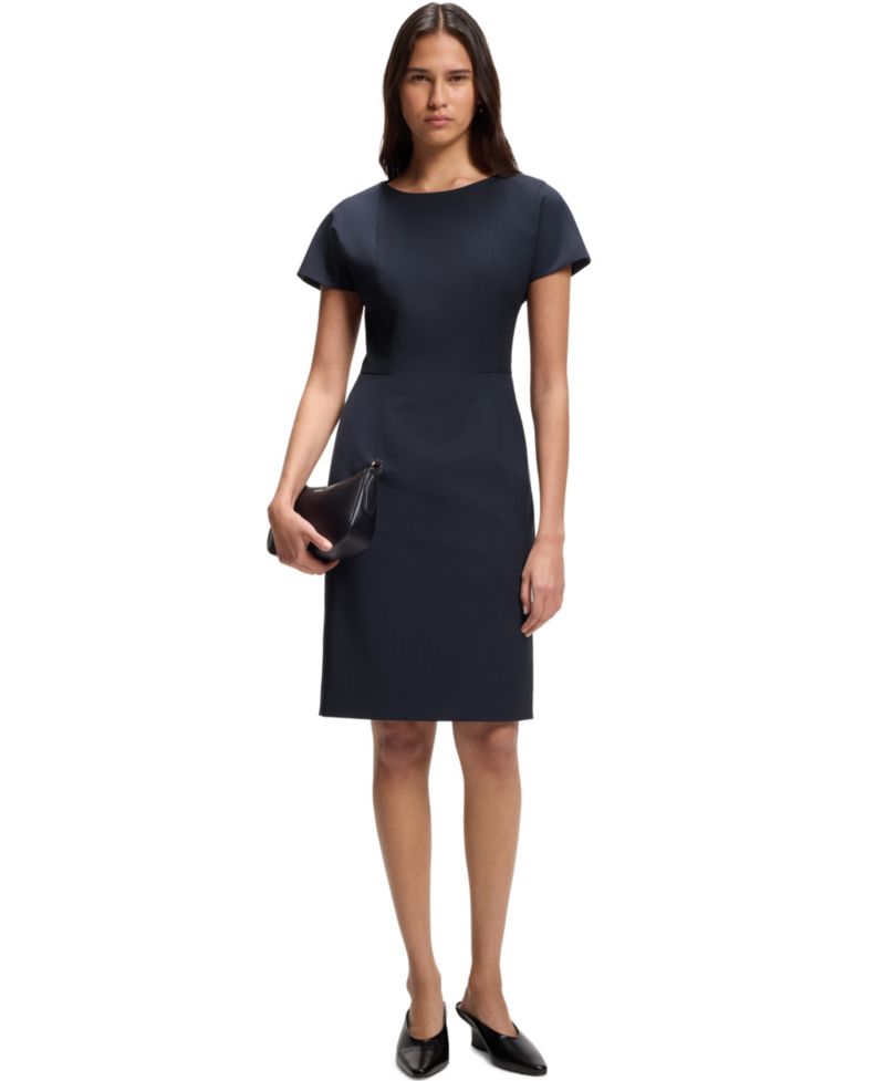 BOSS by Women's Stretch Wool Slim-Fit Dress