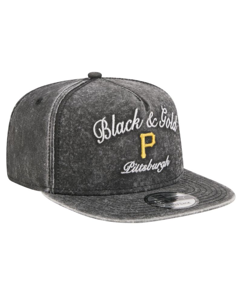 Men's Black Pittsburgh Pirates City Slogan A-Frame 9FIFTY Snapback Hat