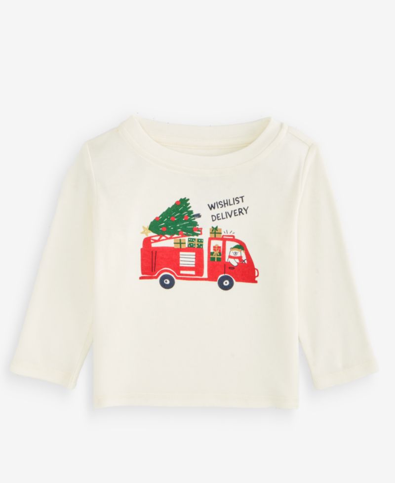 Baby Boys' 3M-24M Mix & Match Long-Sleeve Special Delivery Firetruck T-Shirt