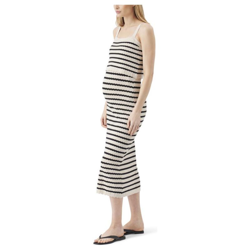 Maternity Ripe Pointelle Knit Nursing Dress