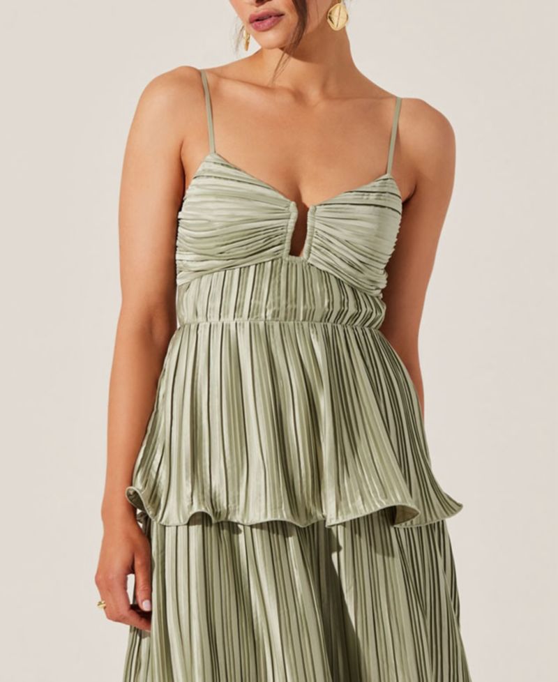 Women's Lupin Pleated Satin Dress