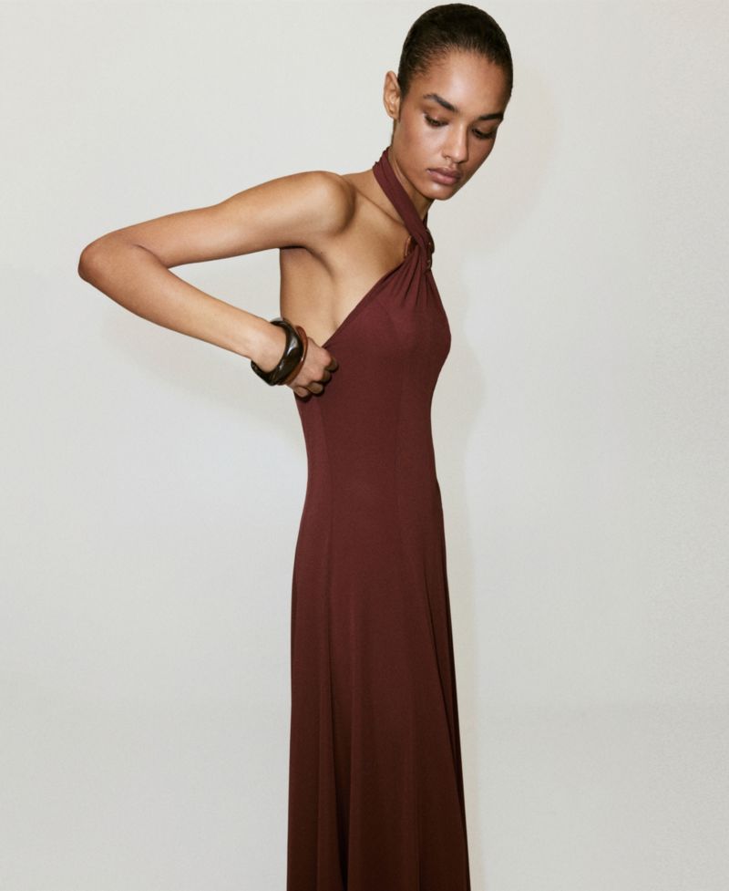 Women's Halter-Neck Knitted Dress