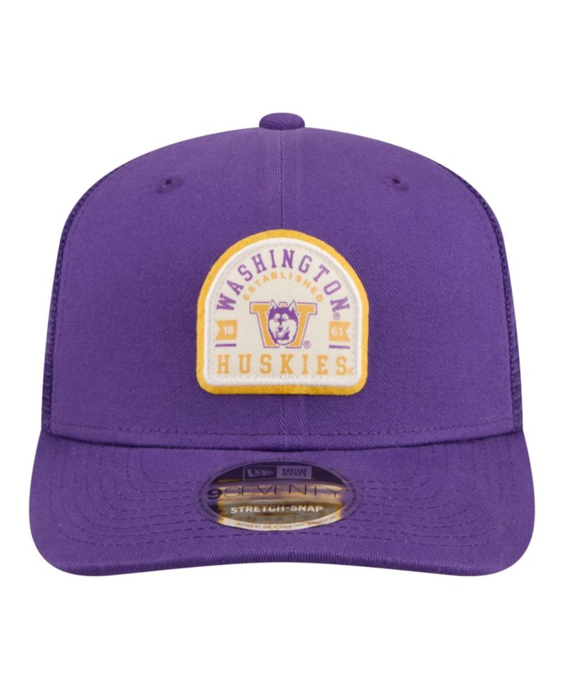 Men's Purple Washington Huskies Patched 9SEVENTY Trucker Adjustable Hat