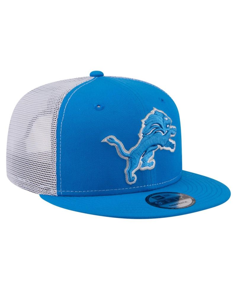 Men's Blue Detroit Lions Core Team 9FIFTY Trucker Snapback Hat